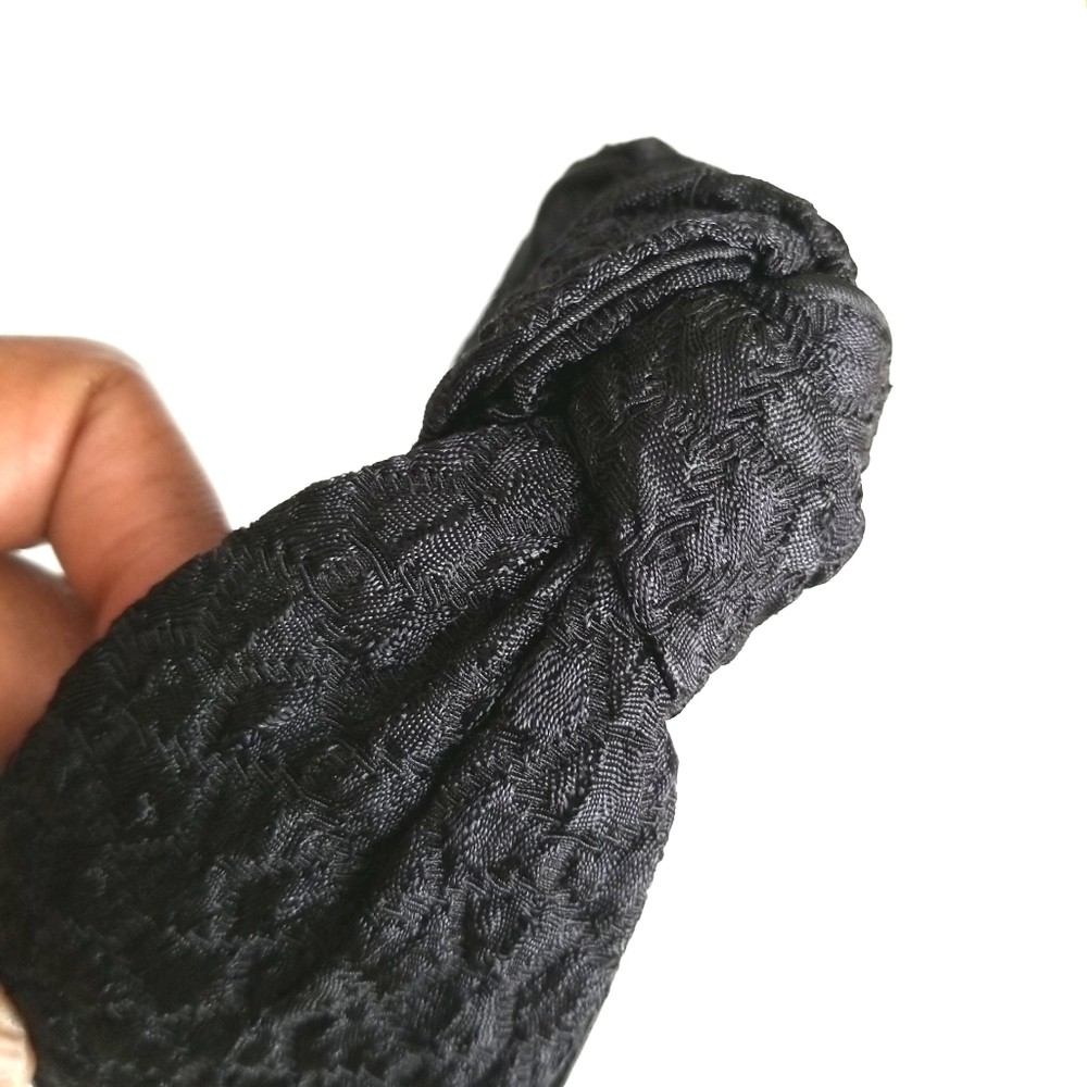 Anthropologie Black Knotted Headband - Picture 3 of 4